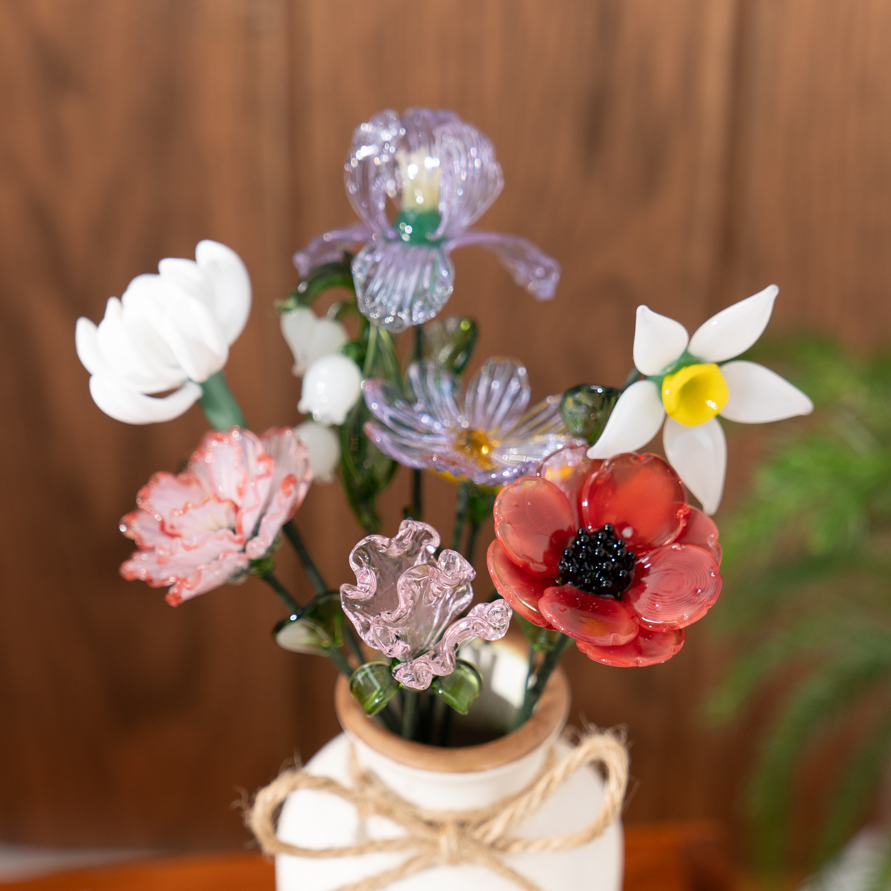 Big Glass Birth Month Flower Mother's Day Gift Spring Decoration Birthday Gift