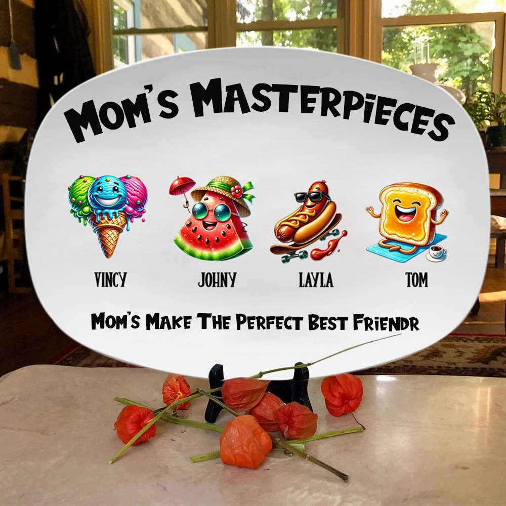 Personalized Cooking Mom Plate Mother's Day Gift