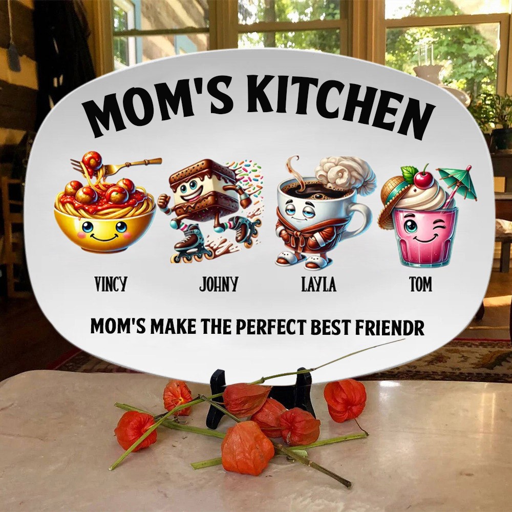 Personalized Cooking Mom Plate Mother's Day Gift