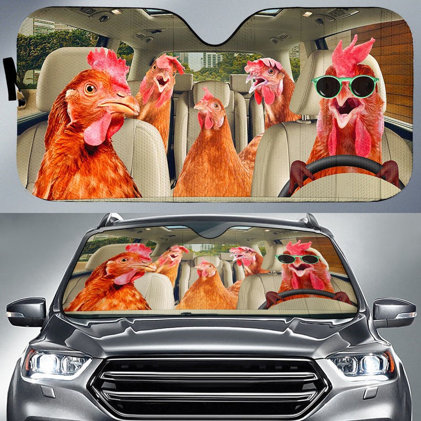 Driving Sunglasses Chickens All Over Print 3D Sun Shade