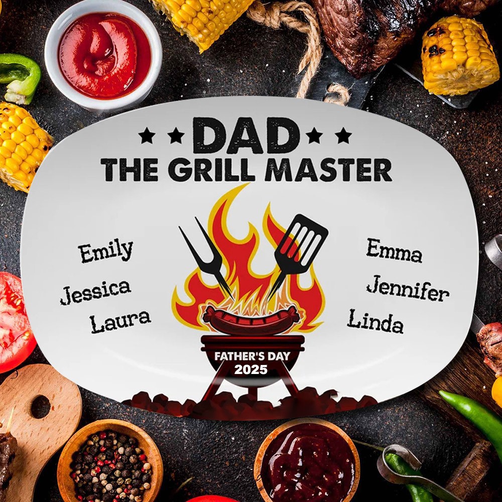 Personalized Daddy's Grilling Plate Father's Day Gift