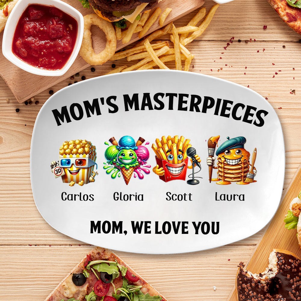 Personalized Cooking Mom Plate Mother's Day Gift