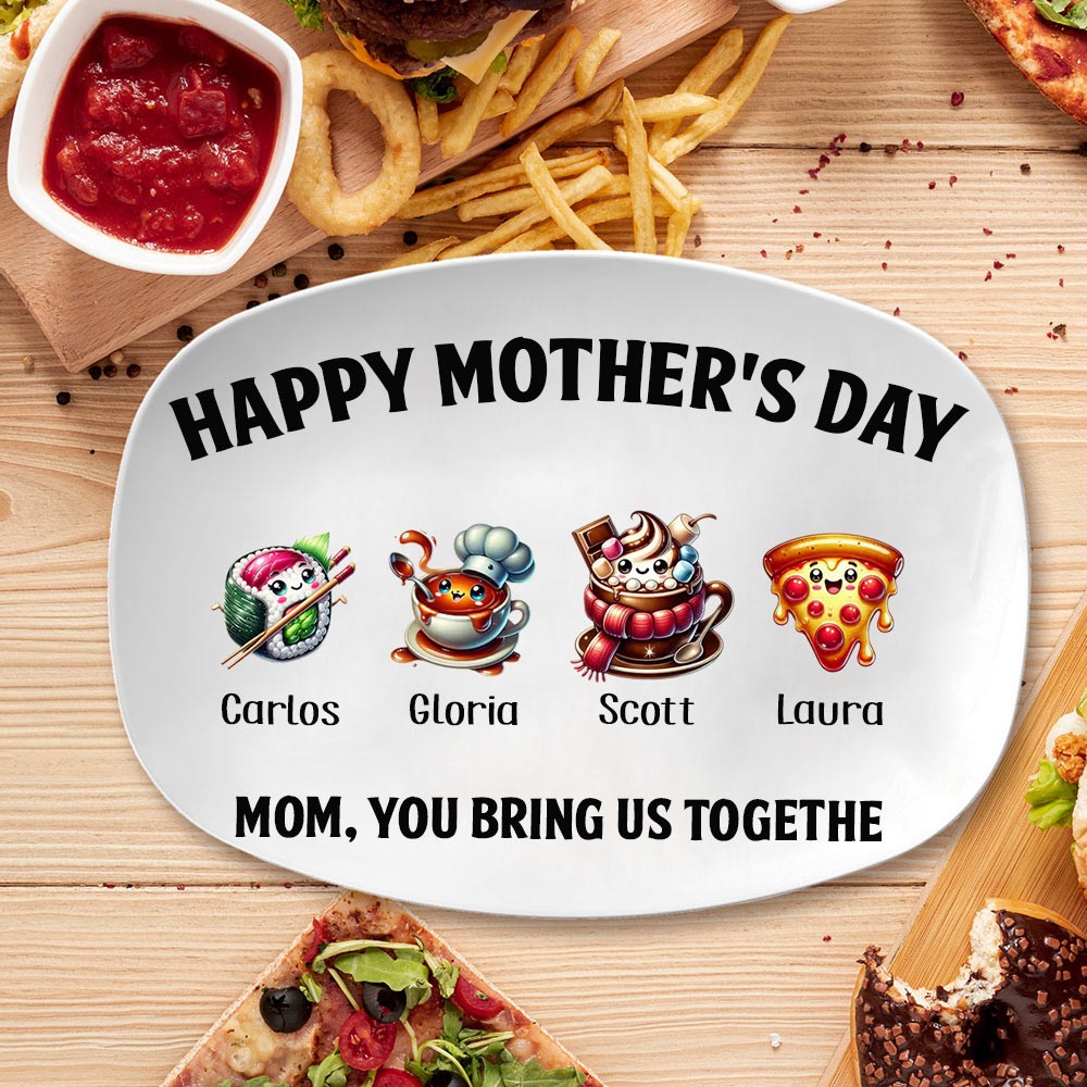 Personalized Cooking Mom Plate Mother's Day Gift