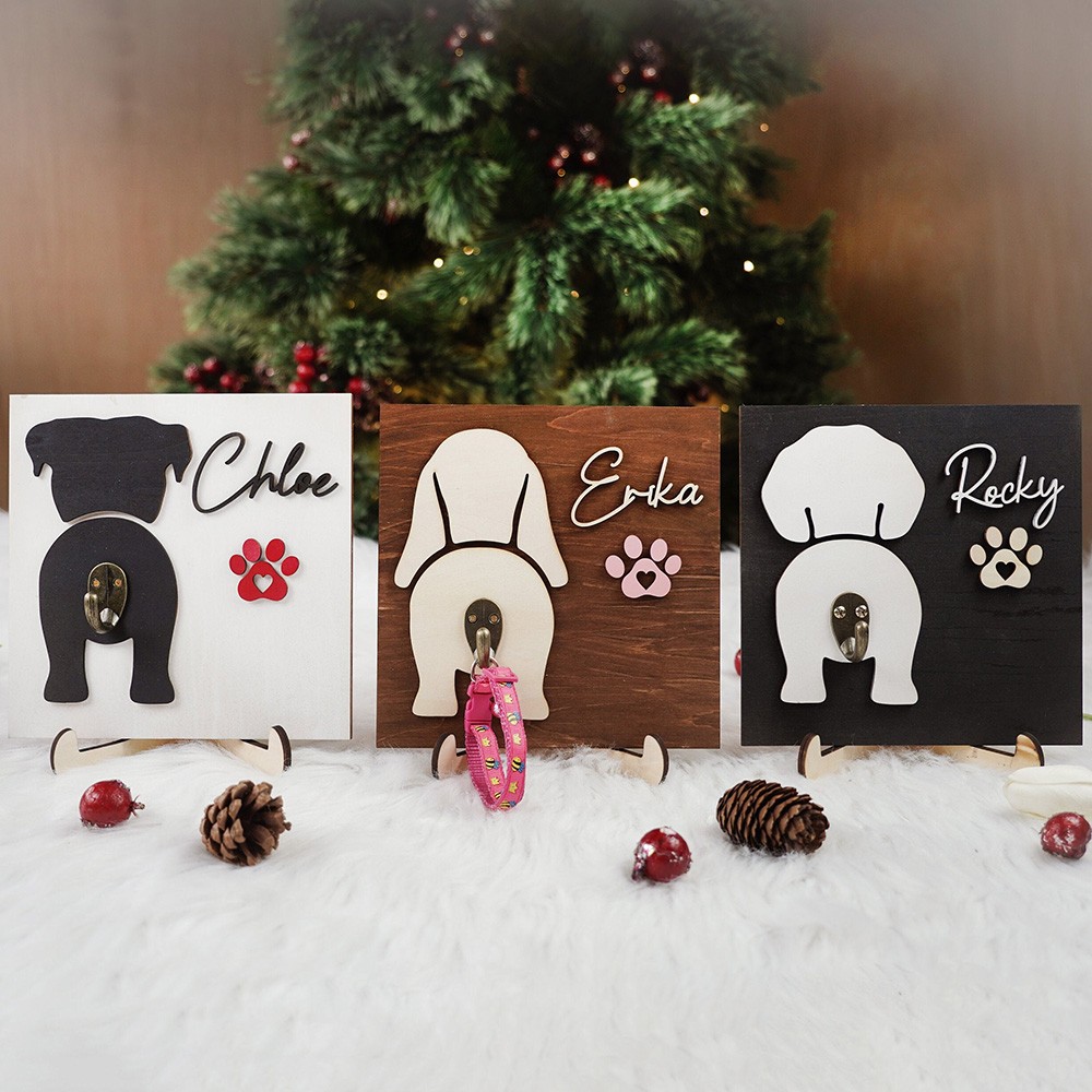 Personalized Dog Leash Holder with Dog Name Gift For Pet Lover