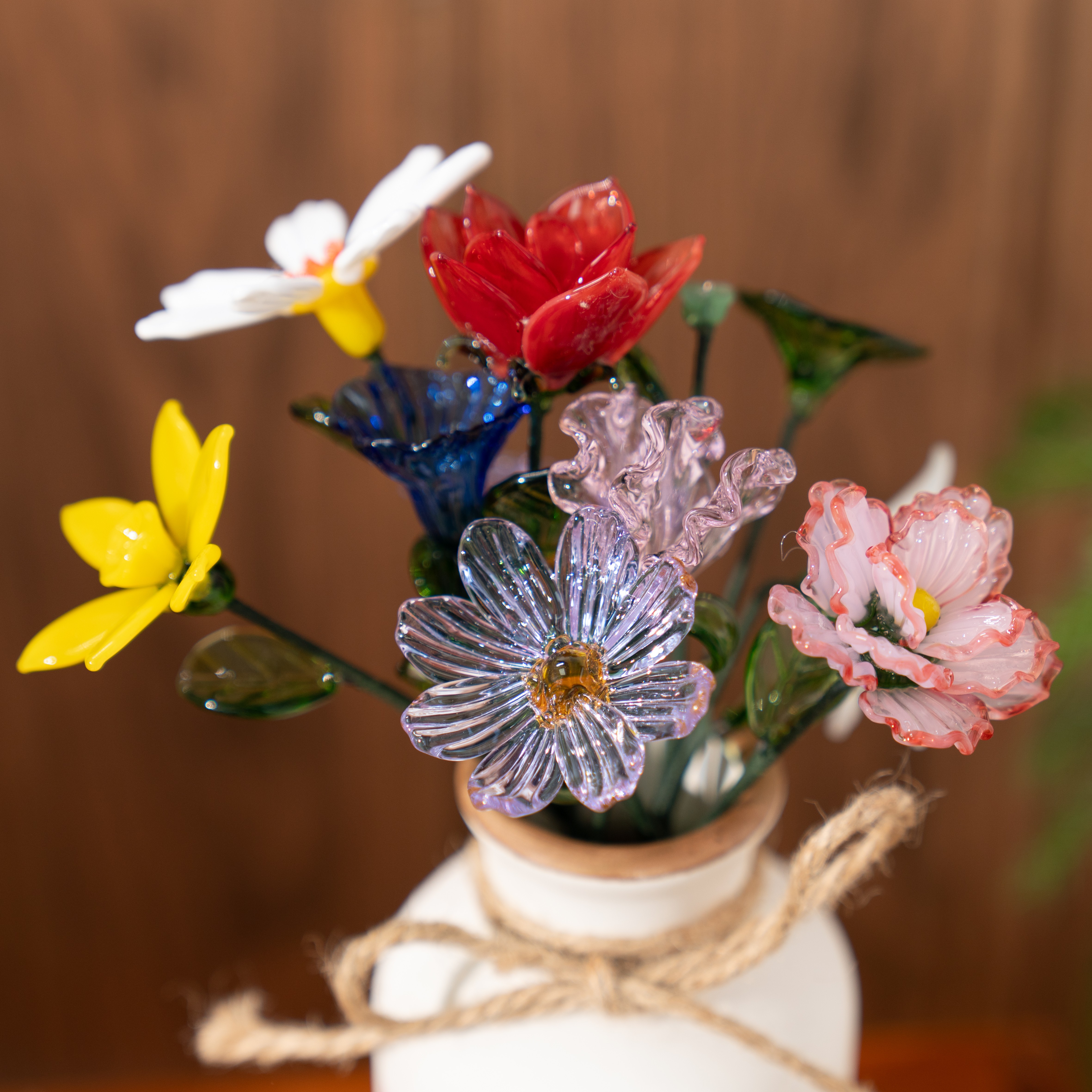 Big Glass Birth Month Flower Mother's Day Gift Spring Decoration Birthday Gift