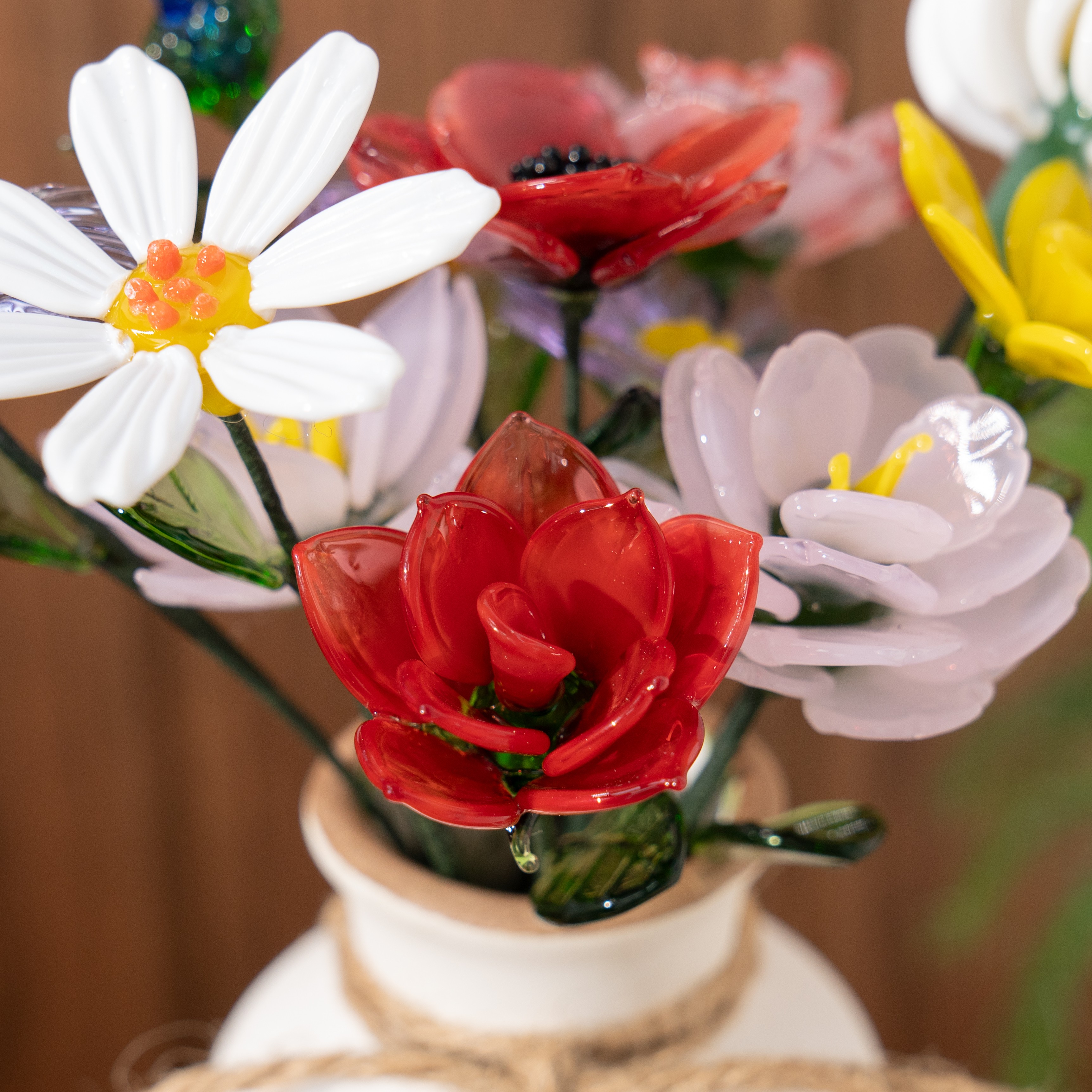 Big Glass Birth Month Flower Mother's Day Gift Spring Decoration Birthday Gift