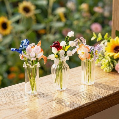 Mini Glass Birth Month Flower Mother's Day Gift 