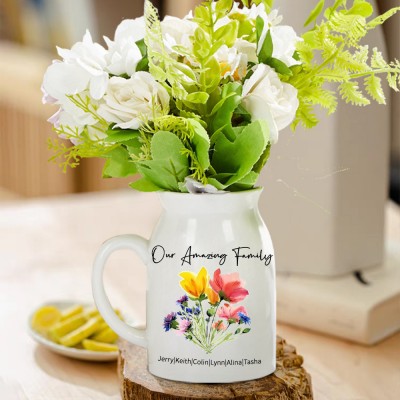 Personalized Grandma's Garden Flower Vase Mother's Day Gift
