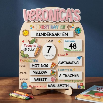 Personalized First/Last Day of School Interchangeable Back to School Sign Prop For Kids Gift Ideas