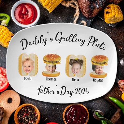 Personalized Daddy's Grilling Plate Father's Day Gift