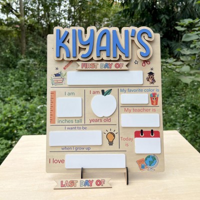Personalized First/Last Day of School Interchangeable Back to School Sign Prop For Kids Gift Ideas