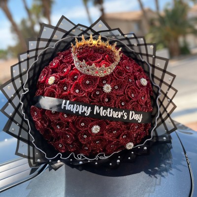 Glitter Eternal Rose Bouquet Valentine's Day, Birthday, Mother's Day or Grandmother's day