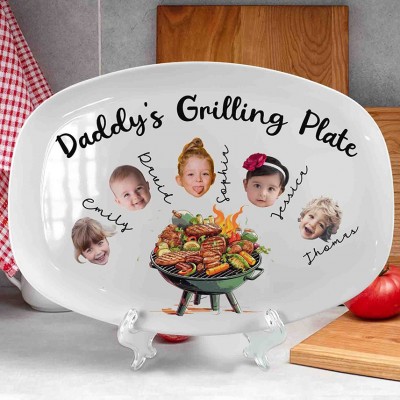 Personalized Daddy's Grilling Plate Father's Day Gift