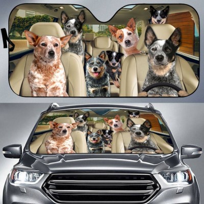 Driving Australian Cattle Dog All Over Print 3D Sun Shade