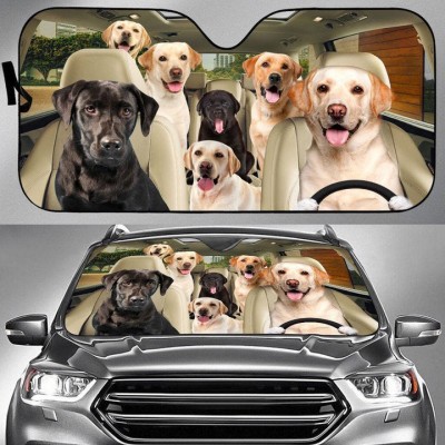 Driving Labrador Retriever All Over Print 3D Sun Shade