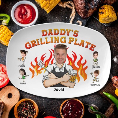 Personalized Daddy's Grilling Plate Father's Day Gift