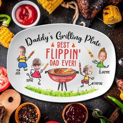 Personalized Daddy's Grilling Plate Father's Day Gift