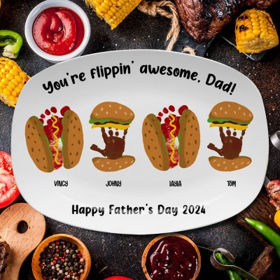 Personalized Daddy's Grilling Plate Father's Day Gift