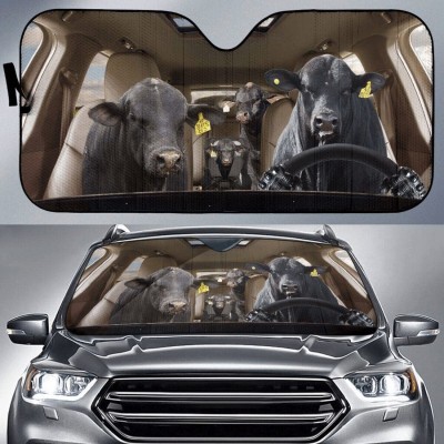 Driving Brangus Family All Over Print 3D Sun Shade