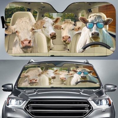 Driving Charolais All Over Print 3D Sun Shade
