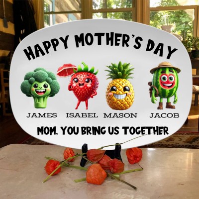 Personalized Cooking Mom Plate Mother's Day Gift