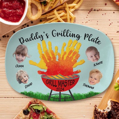 Personalized Daddy's Grilling Plate Father's Day Gift