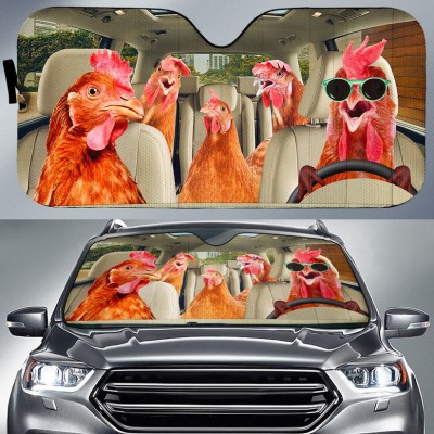 Driving Sunglasses Chickens All Over Print 3D Sun Shade