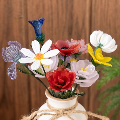 Glass Birth Month Flower Mother's Day Gift Spring Decoration Birthday Gift