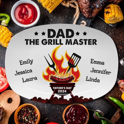 Personalized Daddy's Grilling Plate Father's Day Gift