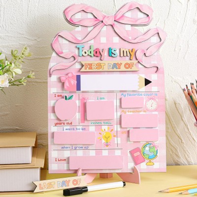 Personalized First/Last Day of School Interchangeable Back to School Sign Prop For Kids Gift Ideas