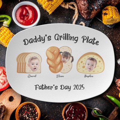 Personalized Daddy's Grilling Plate Father's Day Gift