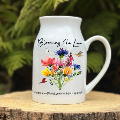 Personalized Grandma's Garden Flower Vase Mother's Day Gift