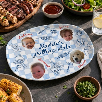 Personalized Daddy's Grilling Plate Father's Day Gift