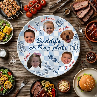 Personalized Daddy's Grilling Plate Father's Day Gift