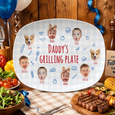 Personalized Daddy's Grilling Plate Father's Day Gift